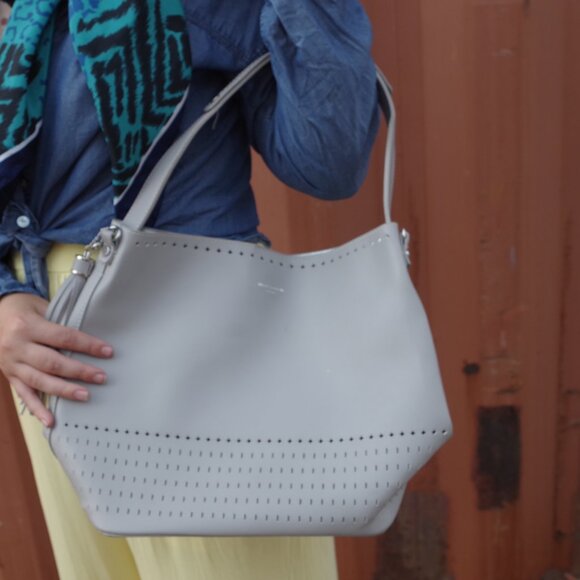 David Jones Paris Grey Purse - Picture 3 of 6